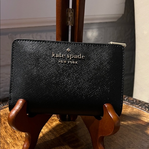 kate spade Handbags - Kate Spade Black Zip Wallet Saffiano Leather